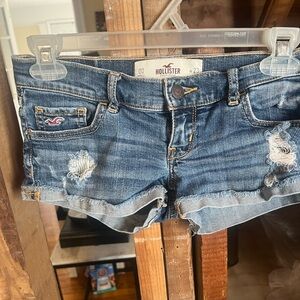 Hollister Women's Blue Denim Shorts